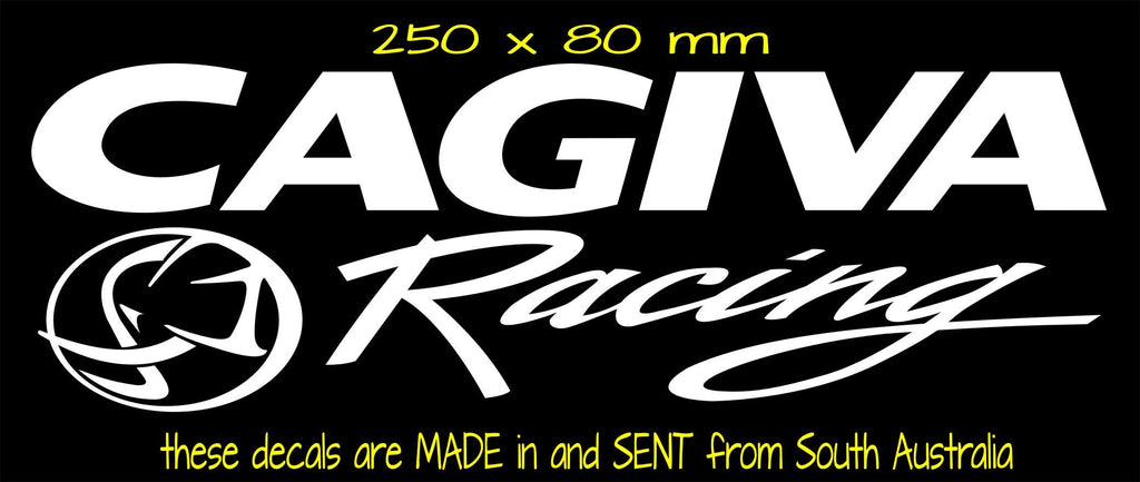CAGIVA RACING vinyl decal 250 x 80 mm CONFIRM your color