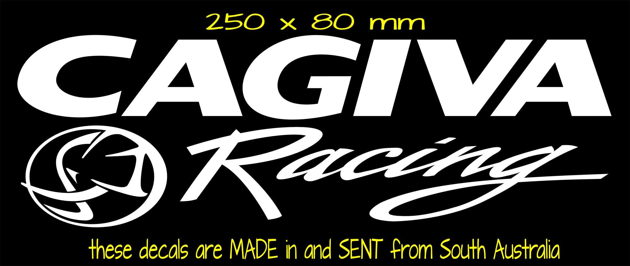 CAGIVA RACING vinyl decal 250 x 80 mm CONFIRM your color