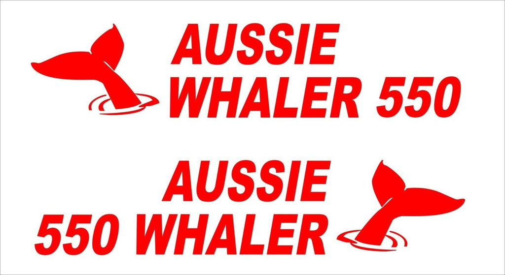 Aussie Whaler retro Boat decals TWO (2) 600 x 130 mm each CONFIRM your color and model