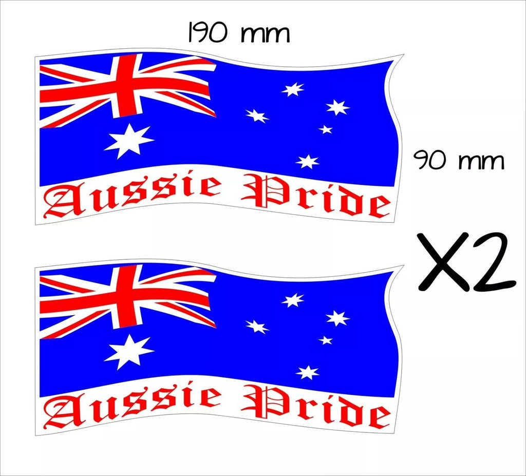 AUSSIE PRIDE Stickers TWO (2) 190 x 90  mm each