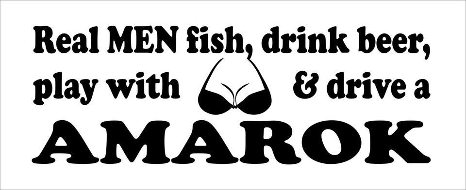 AMAROK funny vinyl decal 260 x 80 mm CONFIRM your color