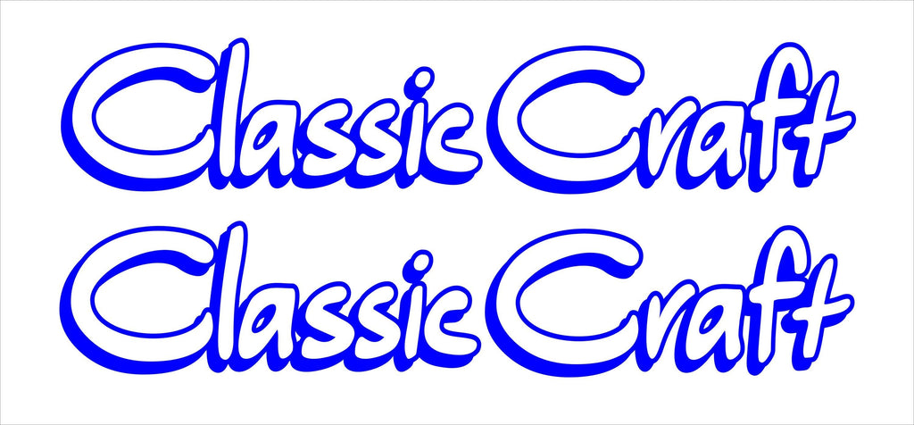 Classic Craft retro Boat decals TWO (2) 500 x 100 mm each CONFIRM your color