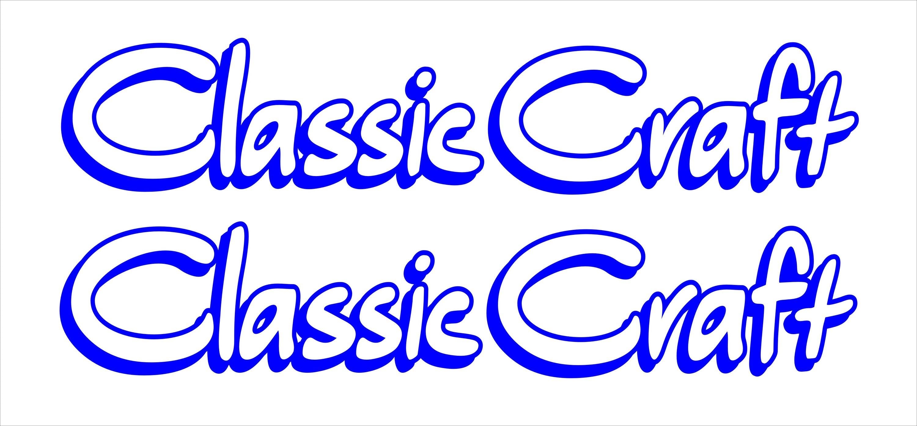 Classic Craft retro Boat decals TWO (2) 500 x 100 mm each CONFIRM your color