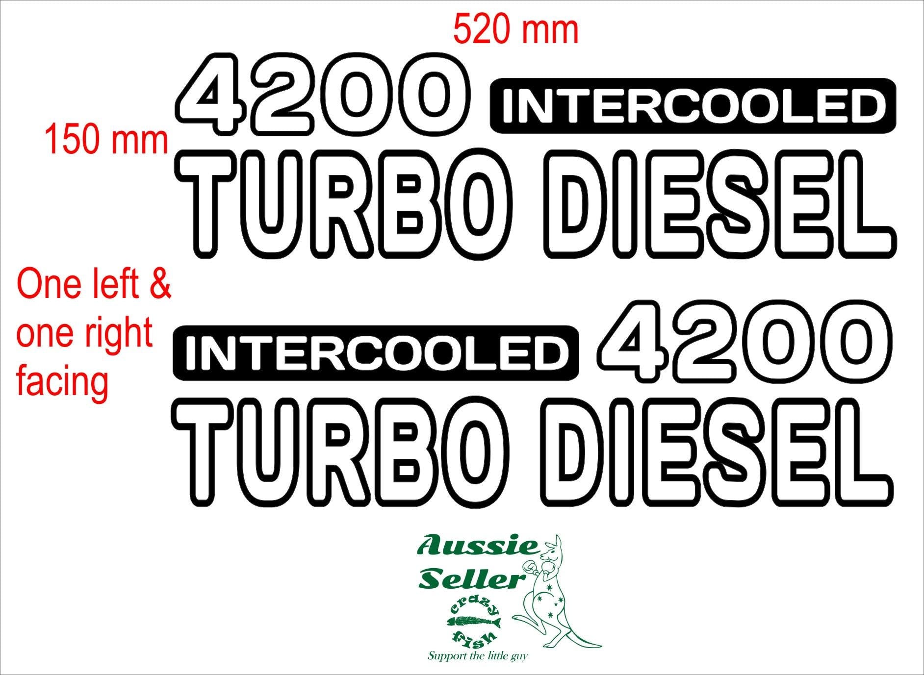 4200 Turbo Diesel decals TWO (2) 520 x 150 mm each CONFIRM your color