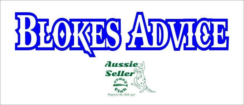 BLOKES ADVICE vinyl decal 260 x 55 mm CONFIRM your color