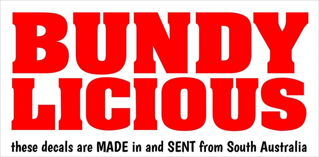 BUNDY LICIOUS vinyl decal 250 x 100 mm CONFIRM your color