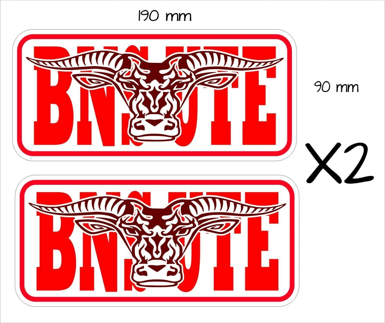BNS UTE Stickers TWO (2) 190 x 90 mm each