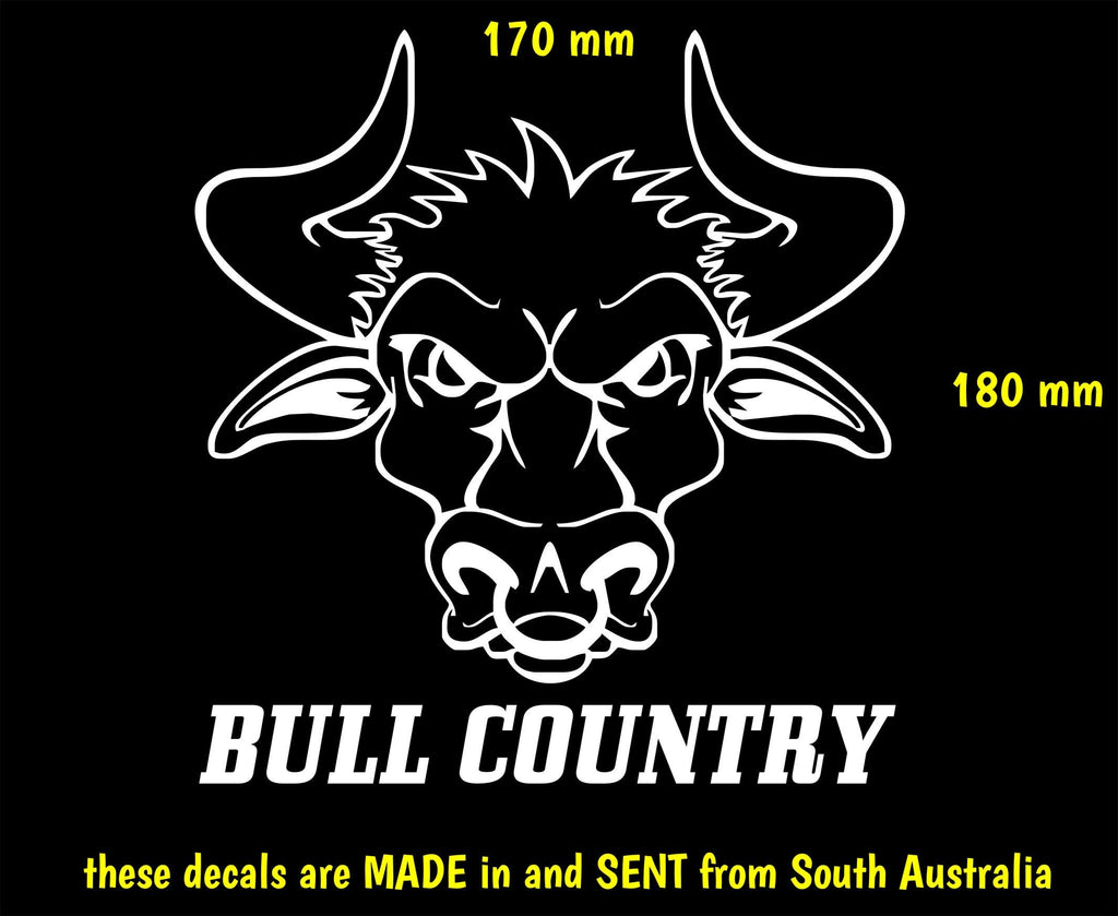 BULL COUNTRY vinyl decal  180 x 170 mm CONFIRM your color