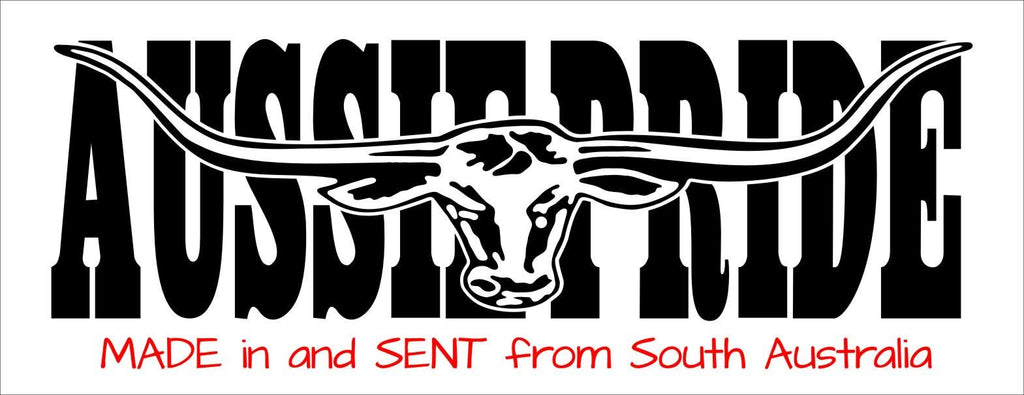 Aussie Pride longhorn vinyl decal 260 x 80 mm CONFIRM your color