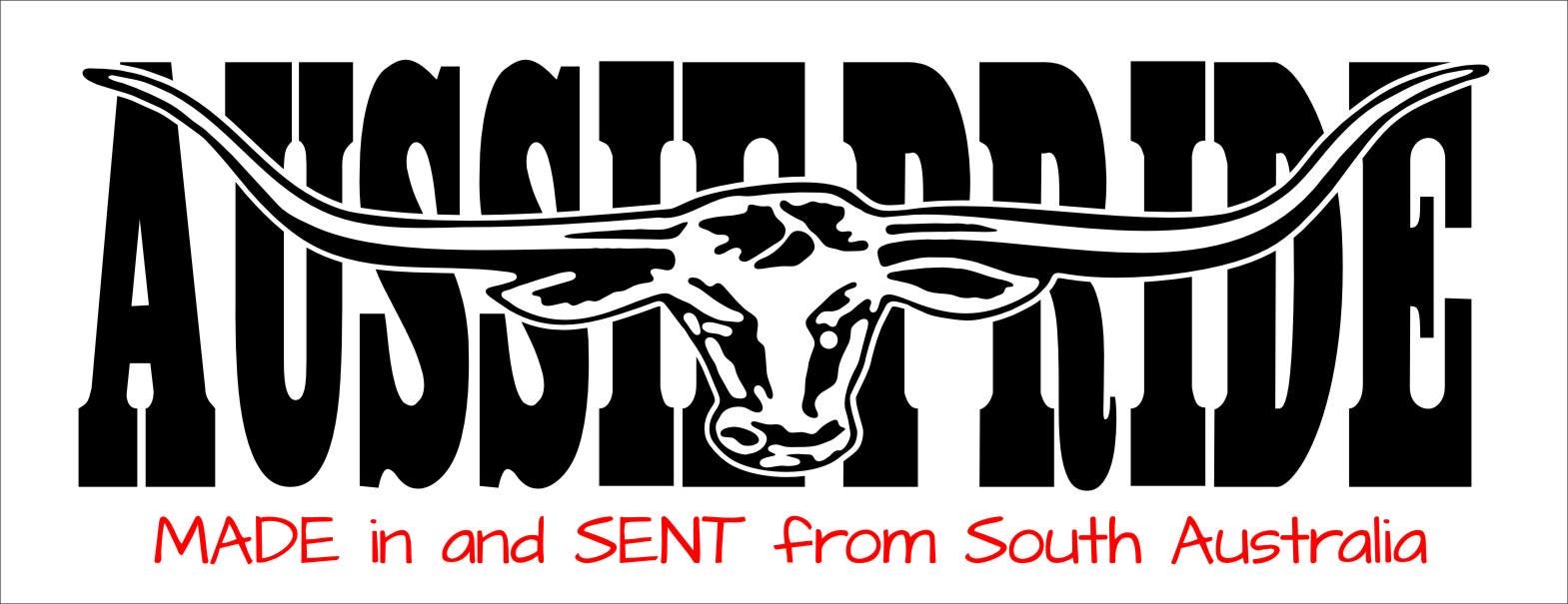 Aussie Pride longhorn vinyl decal 260 x 80 mm CONFIRM your color