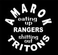 AMAROK eating funny vinyl decal 150 mm CONFIRM your color