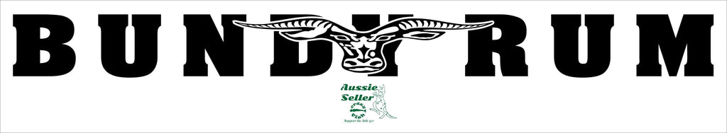 Bundy Rum banner vinyl decal LARGE 1000 x 90 mm CONFIRM your color