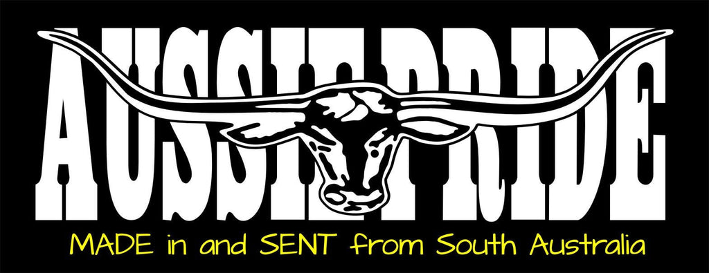 Aussie Pride longhorn vinyl decal 260 x 80 mm CONFIRM your color