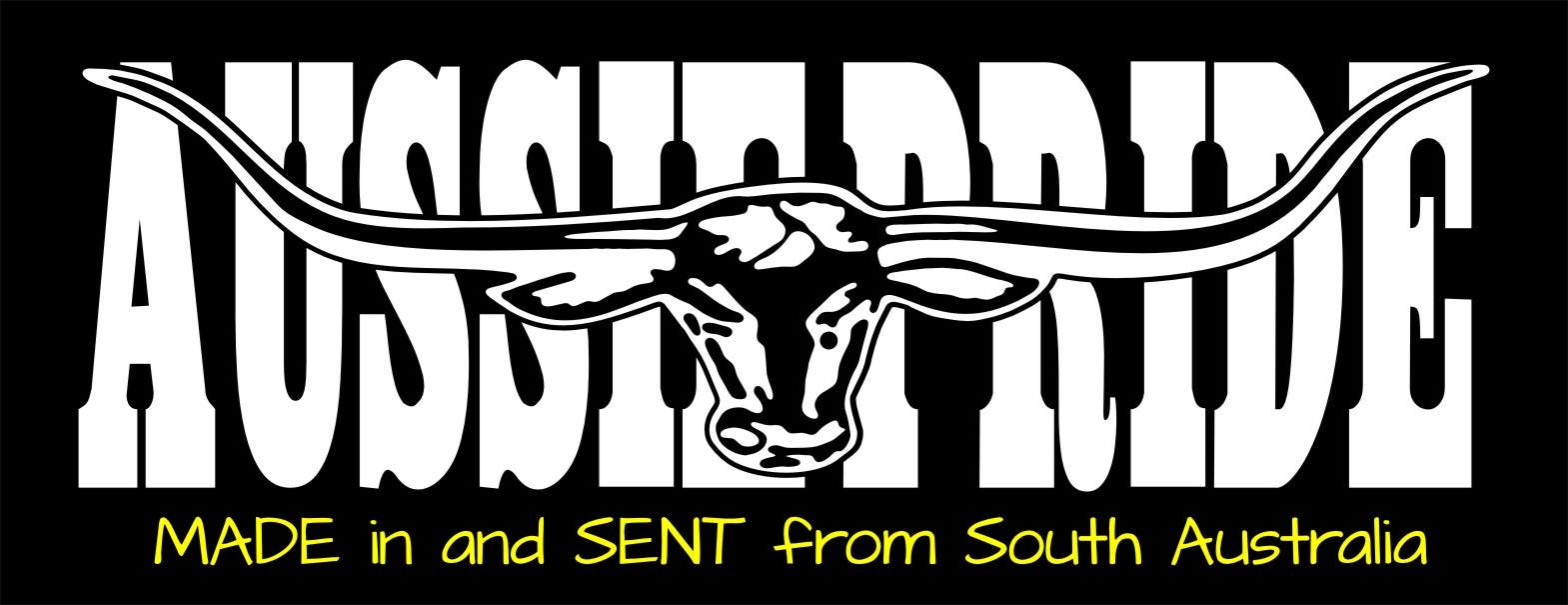 Aussie Pride longhorn vinyl decal 260 x 80 mm CONFIRM your color