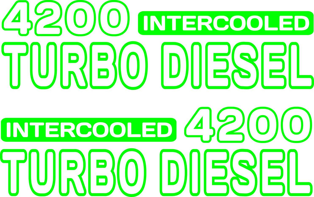 4200 Turbo Diesel decals TWO (2) 520 x 150 mm each CONFIRM your color