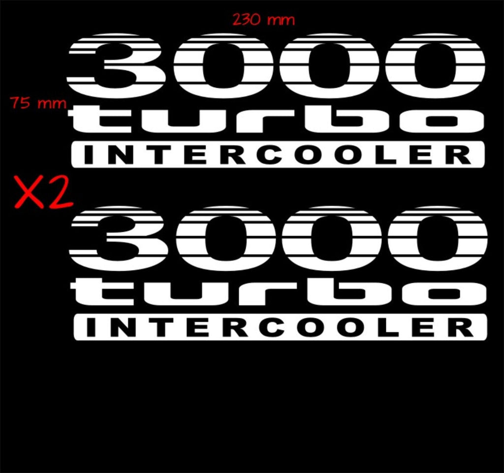 3000 Turbo decals TWO (2) 230 x 75 mm each CONFIRM your color - Crazyfish