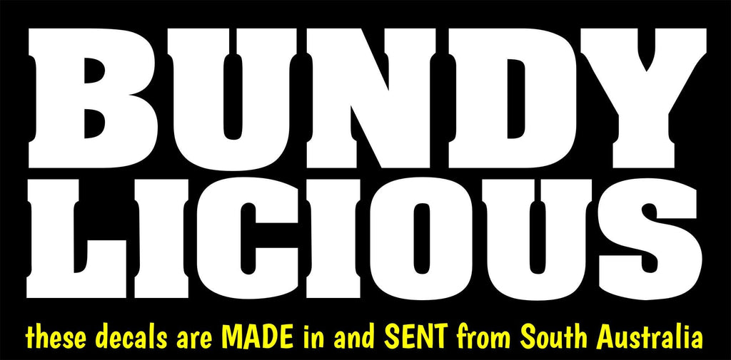 BUNDY LICIOUS vinyl decal 250 x 100 mm CONFIRM your color