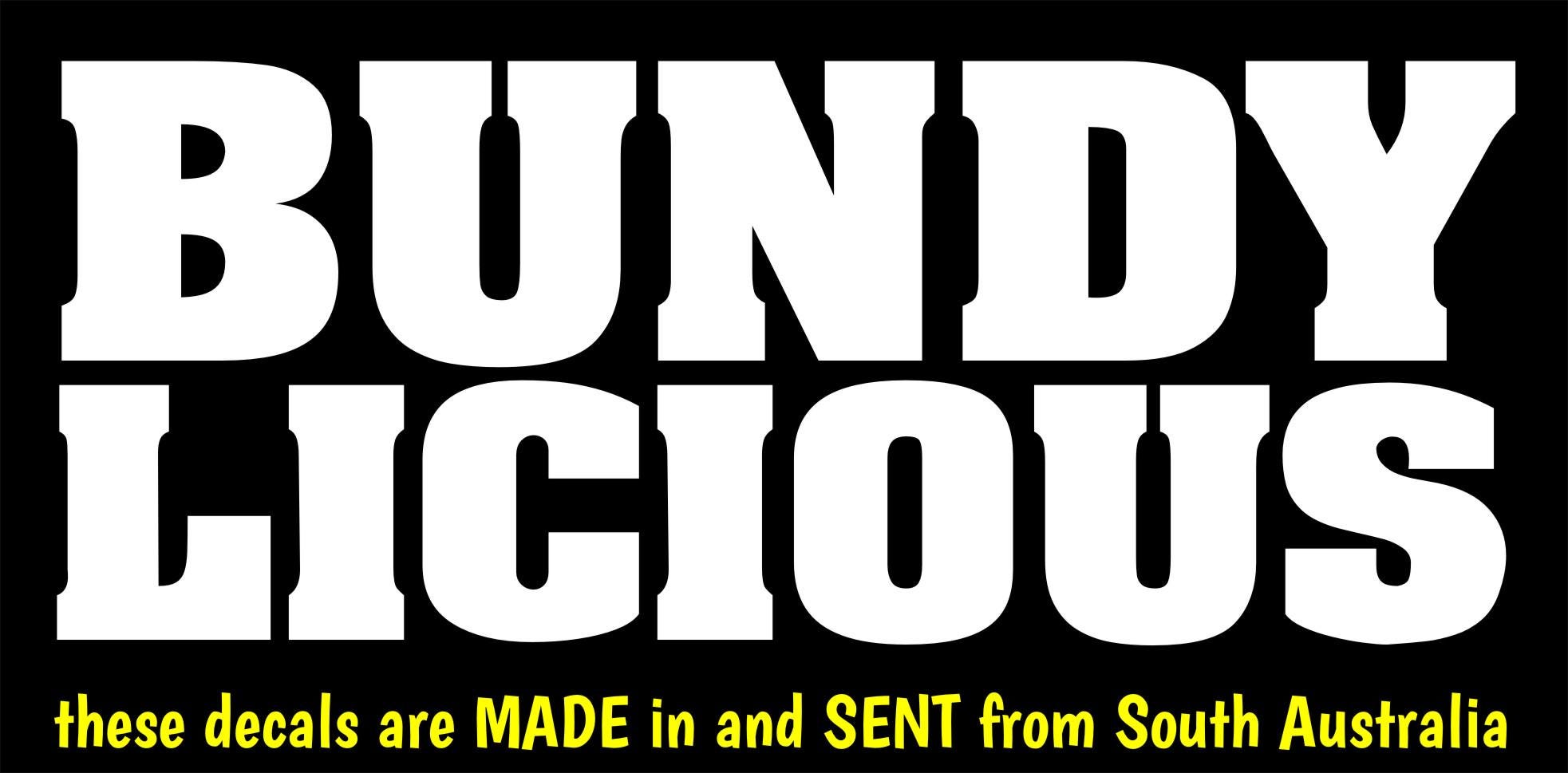 BUNDY LICIOUS vinyl decal 250 x 100 mm CONFIRM your color