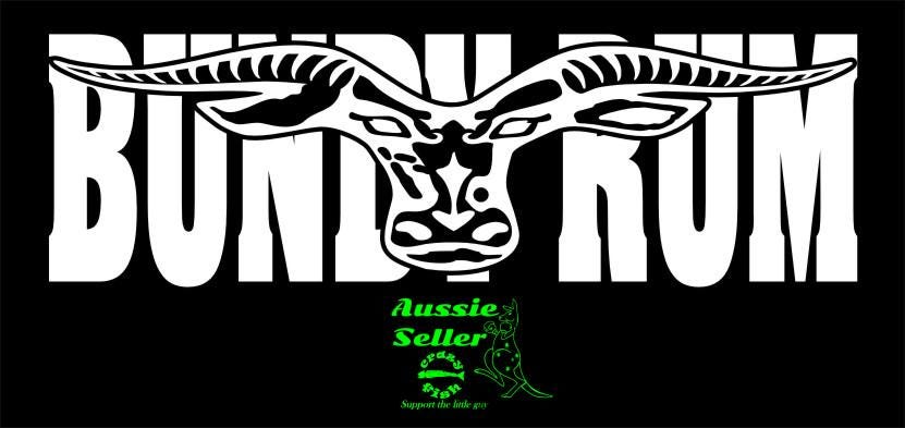 Bundy Rum longhorn vinyl decal LARGE 1100 x 275 mm CONFIRM your color