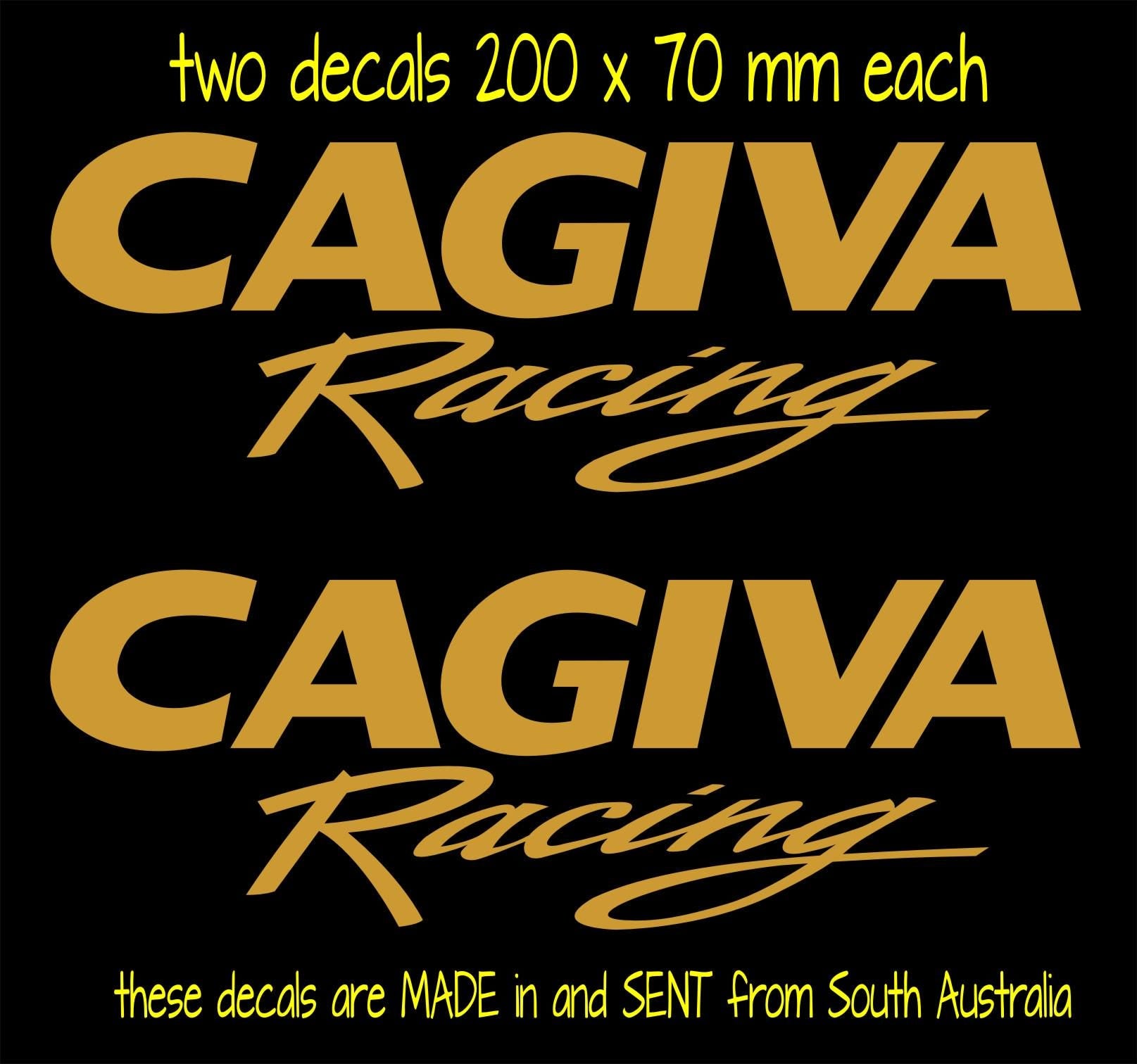 Cagiva Racing tank vinyl decals TWO (2) 200 x 70 mm each CONFIRM your color