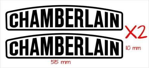 Chamberlain vinyl decals TWO (2) 515 x 110 mm each CONFIRM your color