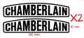 Chamberlain vinyl decals TWO (2) 515 x 110 mm each CONFIRM your color