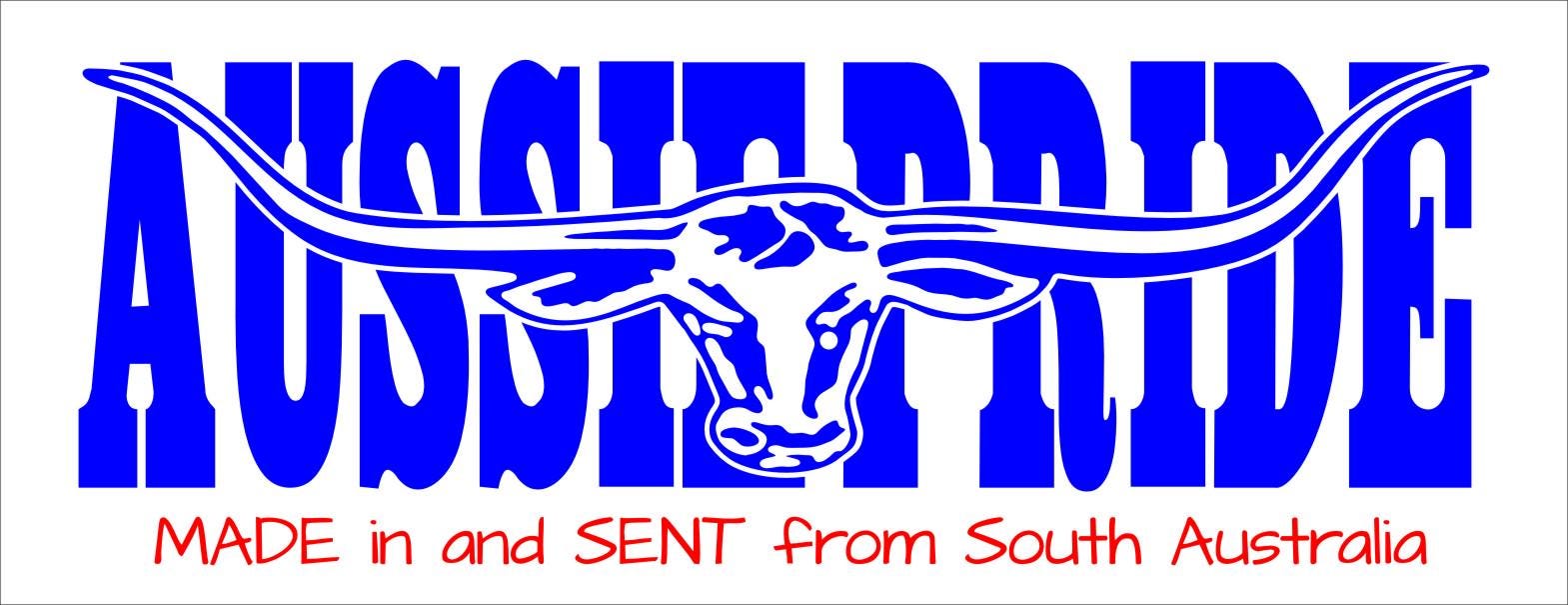 Aussie Pride longhorn vinyl decal 1100 x 275 mm CONFIRM your color