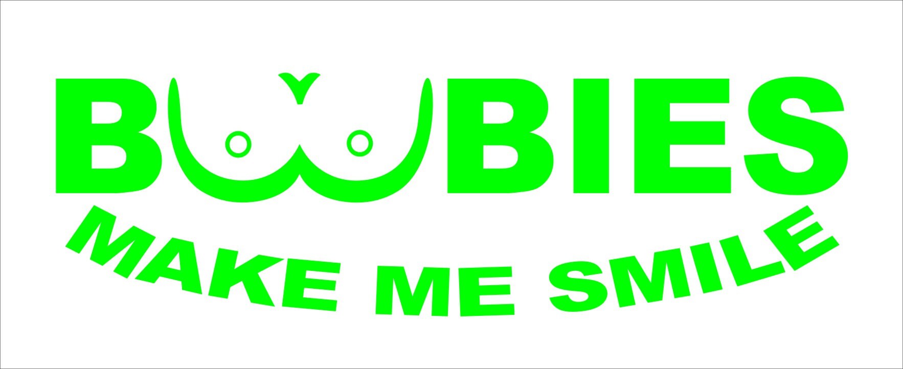 BOOBIES  funny vinyl decal 230 x 70 mm CONFIRM your color