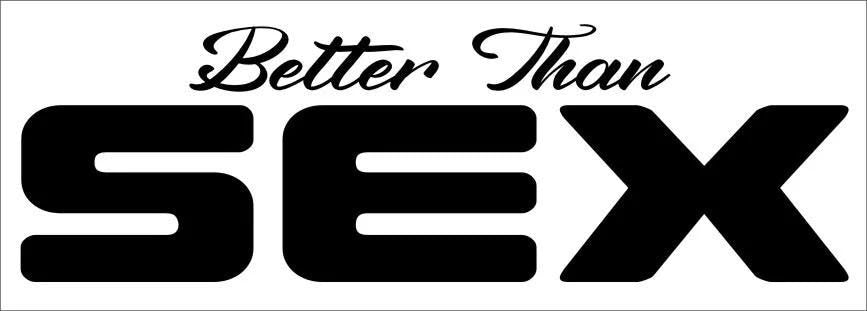 Better Than SEX funny vinyl decal 195 x 60 mm  CONFIRM your color