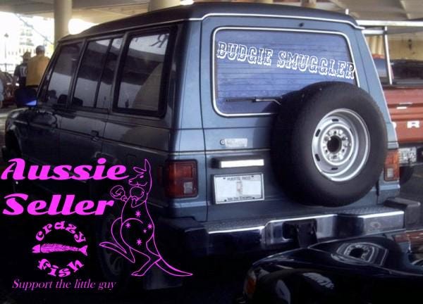 BUDGIE SMUGGLER funny vinyl decal  Large 1100 x 115 mm CONFIRM your color