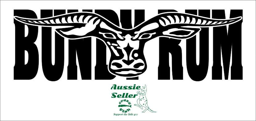 Bundy Rum longhorn vinyl decal LARGE 1100 x 275 mm CONFIRM your color