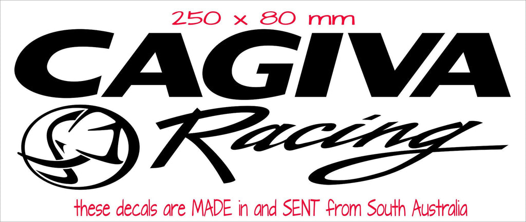CAGIVA RACING vinyl decal 250 x 80 mm CONFIRM your color