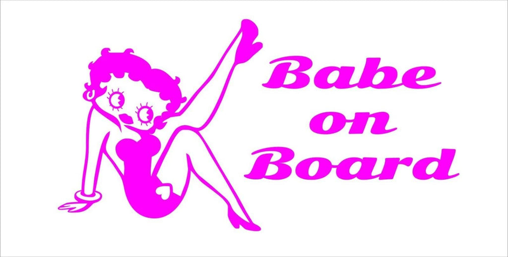 Babe On Board vinyl decal 220 x 115 mm CONFIRM your color