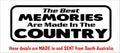 BEST MEMORIES Country vinyl decal  250 x 90 mm CONFIRM your color