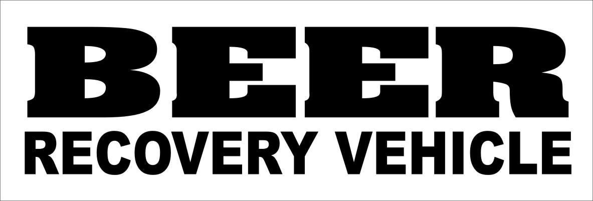 BEER Recovery Vehicle vinyl decal 260 x 70 mm CONFIRM your color